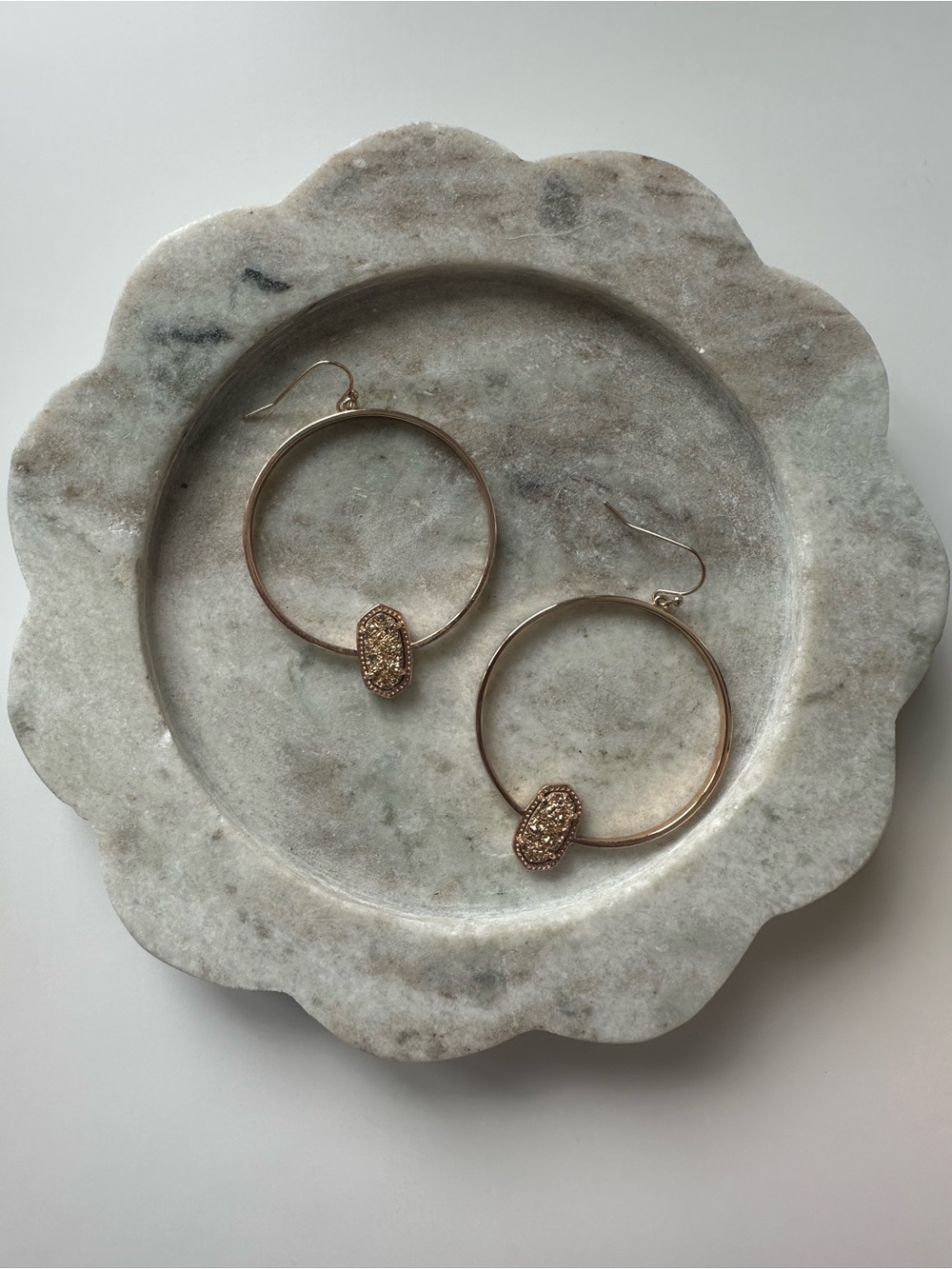 Kendra Scott Rose Gold Druzy Hoop Earrings - Women's Jewelry